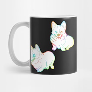 Holographic fat corgi magnet pattern Mug